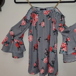 Floral Striped Top